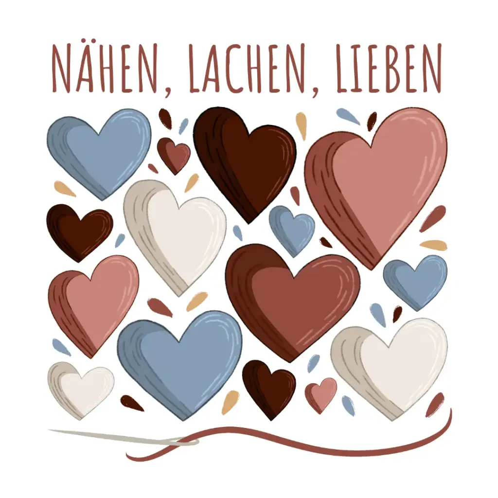 Bügelbild - Nähen, Lachen, Lieben