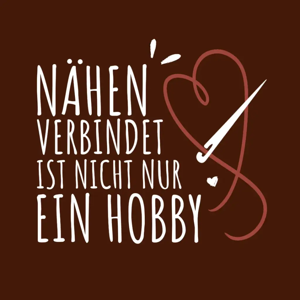 Bügelbild - Nähen verbindet Weiß
