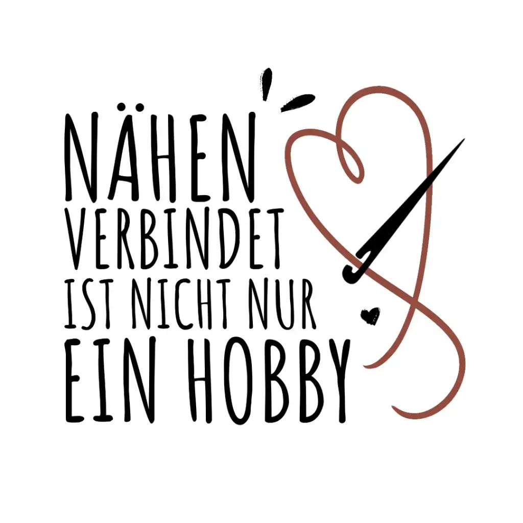 Bügelbild - Nähen verbindet Schwarz