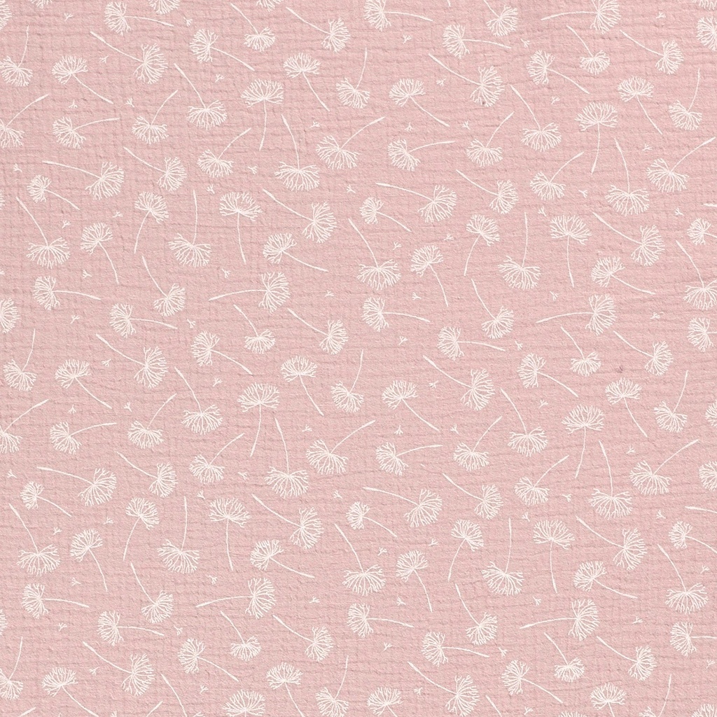 Musselin Rosa - Pusteblumen