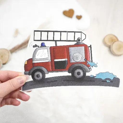 Bügelbild - Feuerwehrauto